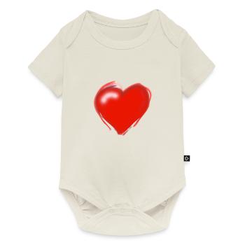 Heart Red Gift Idea Love in Love - Baby Premium short-sleeve bodysuit - off white - Front