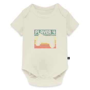 Player 4 - Gamer Father Son Partnerlook Gaming - Baby Premium short-sleeve bodysuit - off white - Front