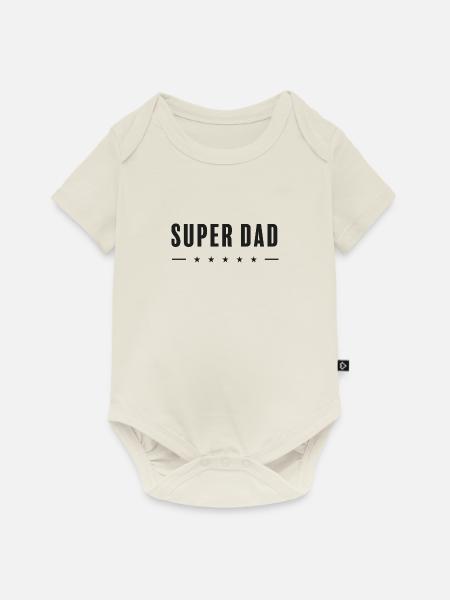 Super dad - Baby Premium Kurzarmbody - Naturweiß