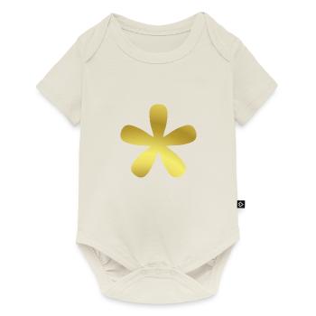 Idée cadeau astérisque fleur d’or astérisque or - Body à manches courtes Premium Bébé - blanc cassé - Devant