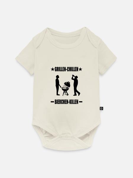 BBQ - Baby Premium Kurzarmbody - Naturweiß