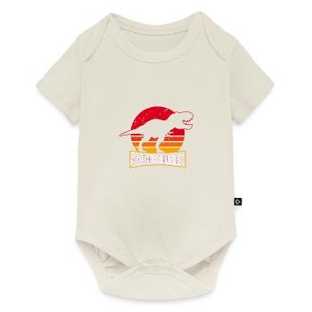 Brudersaurus Rex Big Brother Dinosaure Dino - Body à manches courtes Premium Bébé - blanc cassé - Devant