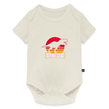 Brudersaurus Rex Big Brother Dinosaure Dino - Body à manches courtes Premium Bébé - blanc cassé - Devant