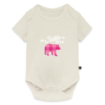 Sister Bear Child Gift Girl Christmas - Baby Premium short-sleeve bodysuit - off white - Front