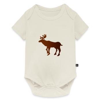 Idée de cadeau de Noël de renne Cadeau de Noël - Body à manches courtes Premium Bébé - blanc cassé - Devant