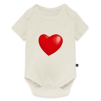 Heart Red Love in Love Gift Idea Valentine's Day - Baby Premium short-sleeve bodysuit - off white - Front