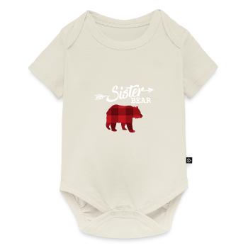 Sister Bear Child Gift Girl Christmas - Baby Premium short-sleeve bodysuit - off white - Front