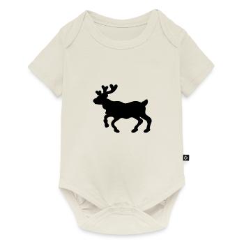 Reindeer Elk Gift Idea Christmas - Baby Premium short-sleeve bodysuit - off white - Front