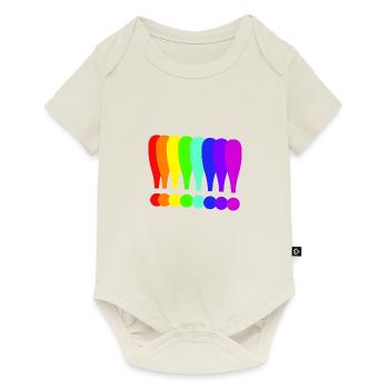 Point d’exclamation Idée cadeau colorée Couleurs arc-en-ciel - Body à manches courtes Premium Bébé - blanc cassé - Devant
