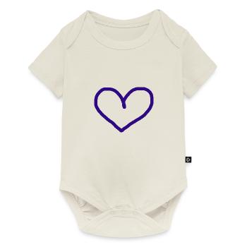 Purple Heart Gift Idea Gift Idea Violet - Baby Premium short-sleeve bodysuit - off white - Front