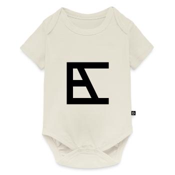 Namenslogo <> Ella - Baby Premium Kurzarmbody - Naturweiß - Vorne