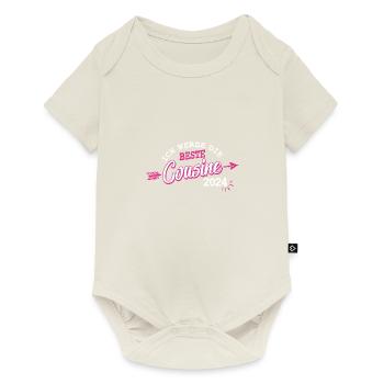 Beste Cousine 2024 Baby Schwangerschaft Kind - Baby Premium Kurzarmbody - Naturweiß - Vorne