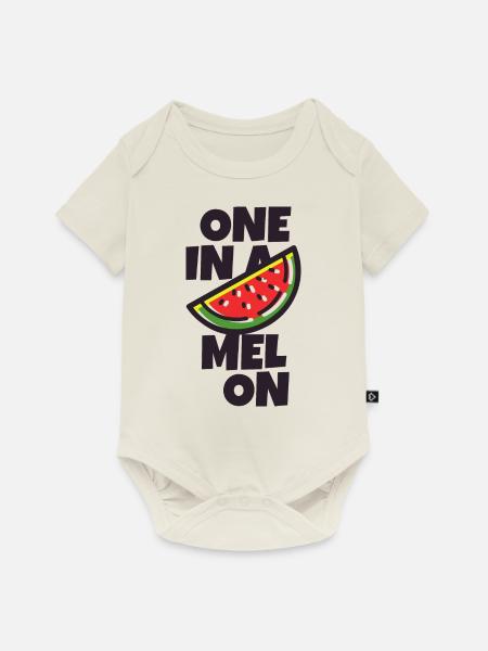 Einer in einer Melone - Baby Premium Kurzarmbody - Naturweiß