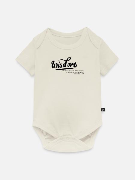 Wisdom - Baby Premium Kurzarmbody - Naturweiß
