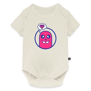 Cute Comic Figurine (Diamond, Circle) - Baby Premium short-sleeve bodysuit - off white - Front