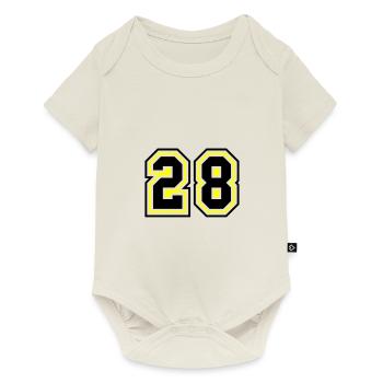 28 nombre symbole - Body à manches courtes Premium Bébé - blanc cassé - Devant