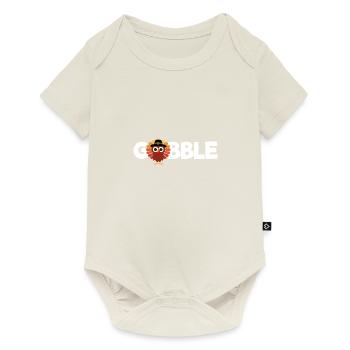 Gobble Turkey Kids Thanksgiving - Baby Premium short-sleeve bodysuit - off white - Front