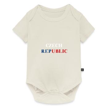 Tschechien Tschechische Republik Geschenkidee - Baby Premium Kurzarmbody - Naturweiß - Vorne