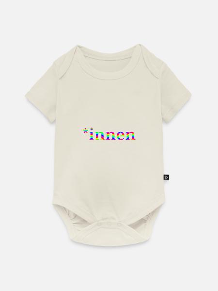 *innen Regenbogen Geschenkidee bunt Weltfrauentag - Baby Premium Kurzarmbody - Naturweiß