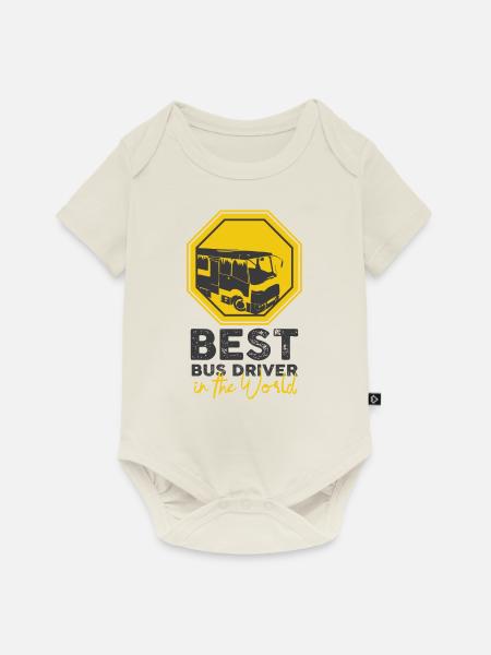 Best Bus Driver - Baby Premium Kurzarmbody - Naturweiß