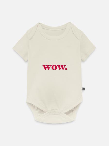 wow - Baby Premium Kurzarmbody - Naturweiß