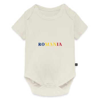 Roumanie Roumanie Idée cadeau Drapeau roumain - Body à manches courtes Premium Bébé - blanc cassé - Devant