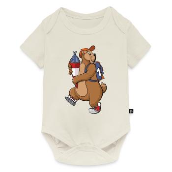 First Class Enrollment Cartoon - Baby Premium short-sleeve bodysuit - off white - Front