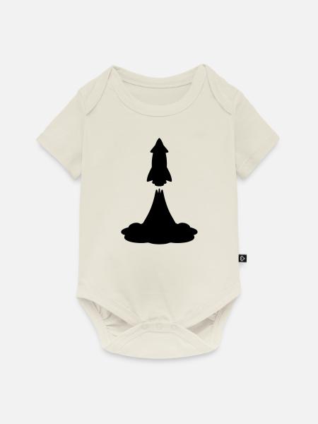 Raketenstart Rakete rocket launch - Baby Premium Kurzarmbody - Naturweiß