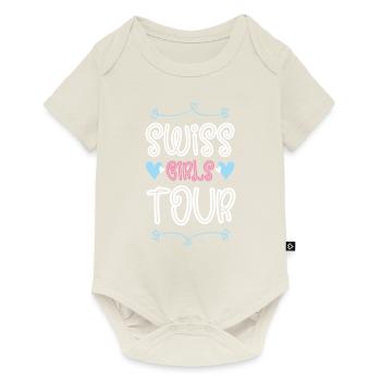 Schweiz Girls Tour Herz - Baby Premium Kurzarmbody - Naturweiß - Vorne