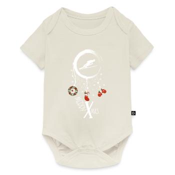 Skispringen Weihnachten Weihnachtstraumfänger - Baby Premium Kurzarmbody - Naturweiß - Vorne