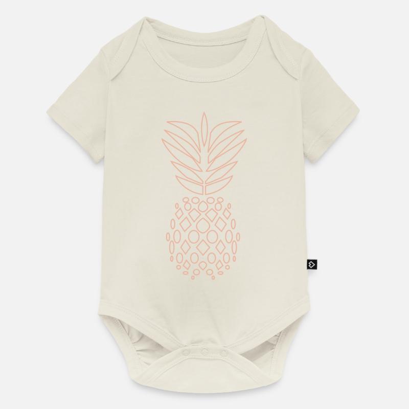 Ananas graphiques - Body à manches courtes Premium Bébé - blanc cassé