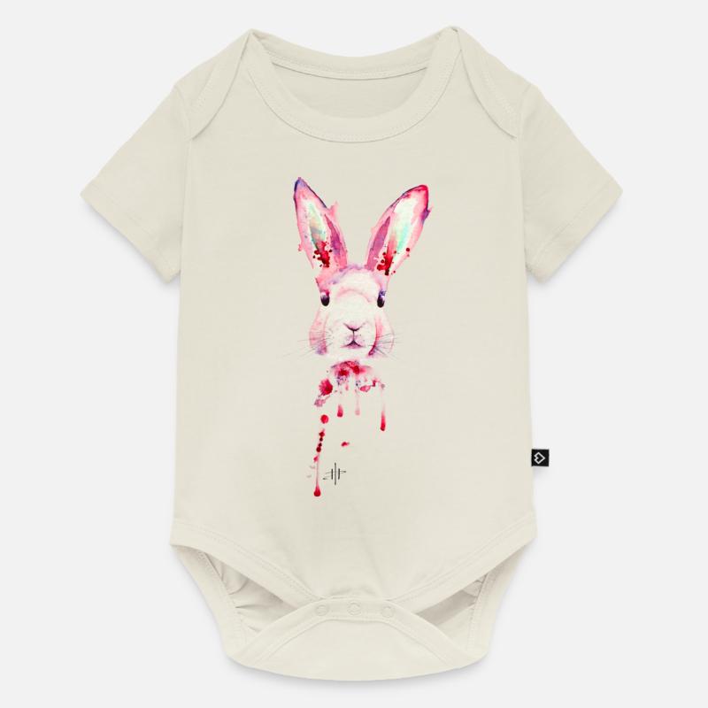 Lapin Original - Body à manches courtes Premium Bébé - blanc cassé