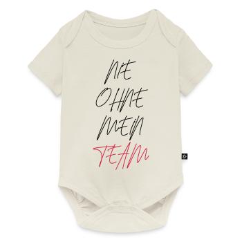 nie ohne mein team design - Baby Premium Kurzarmbody - Naturweiß - Vorne