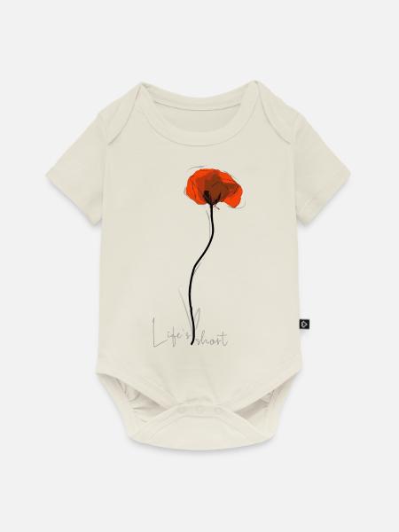 Life's short - Baby Premium Kurzarmbody - Naturweiß