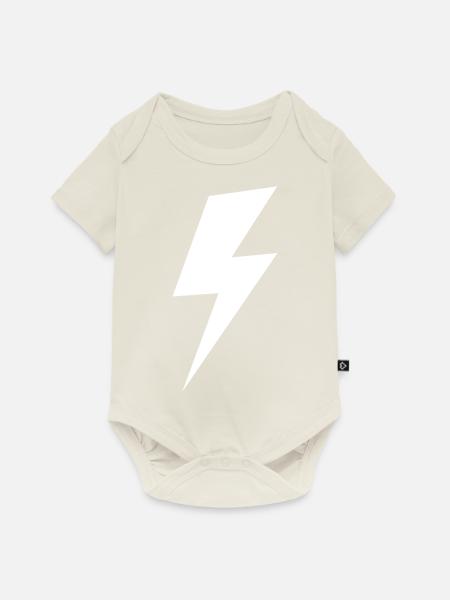 Blitz - Baby Premium Kurzarmbody - Naturweiß