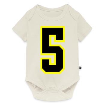 5 Number Leotard - Baby Premium short-sleeve bodysuit - off white - Front