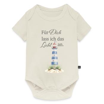 Für Dich lass ich das Licht an - Baby Premium Kurzarmbody - Naturweiß - Vorne