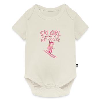 Fille de ski de sport d'hiver - Body à manches courtes Premium Bébé - blanc cassé - Devant