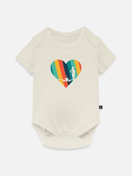 Stewardess Flugbegleiter - Baby Premium Kurzarmbody - Naturweiß