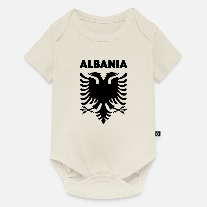 Albanie noir - Body à manches courtes Premium Bébé - blanc cassé