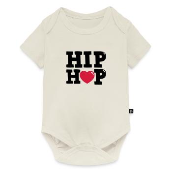 I heart Hip Hop - Baby Premium Kurzarmbody - Naturweiß - Vorne