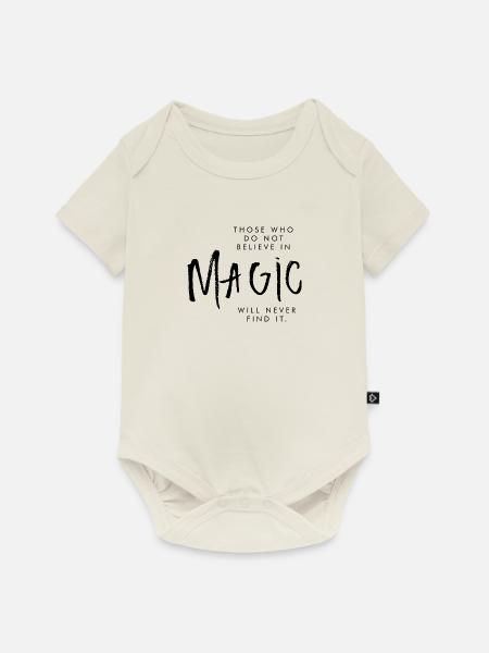 MAGIC schwarz - Baby Premium Kurzarmbody - Naturweiß