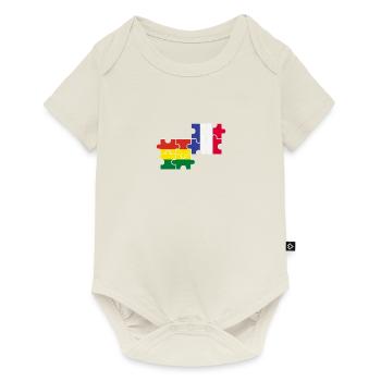 Bolivie France Drapeau Boliviens - Body à manches courtes Premium Bébé - blanc cassé - Devant