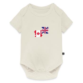 Canada Drapeau du Royaume-Uni Canadiens britanniques - Body à manches courtes Premium Bébé - blanc cassé - Devant
