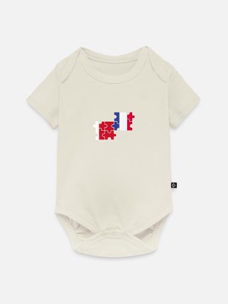 Dubai Frankreich Flagge Französisch Dubaier - Baby Premium Kurzarmbody - Naturweiß