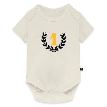 Couronne de laurier de la Première / laurier pour - Body à manches courtes Premium Bébé - blanc cassé - Devant