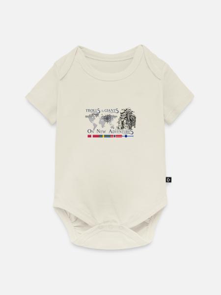 Trolle 2 GRA FRONT - Baby Premium Kurzarmbody - Naturweiß