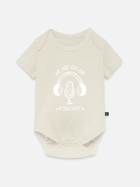Podcast Headset Sendung - Baby Premium Kurzarmbody - Naturweiß