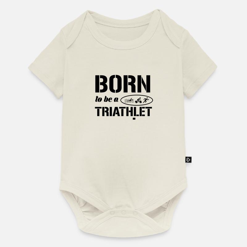 triathlon - Body à manches courtes Premium Bébé - blanc cassé