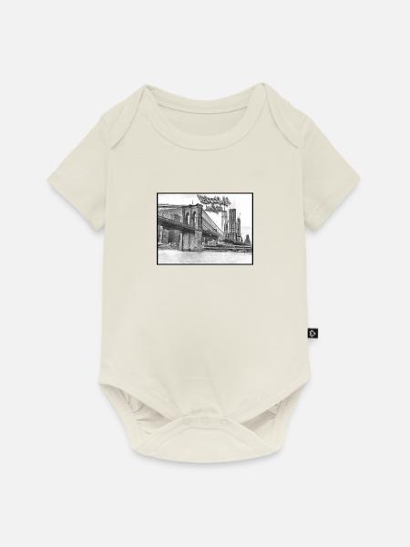 Brooklyn - Baby Premium Kurzarmbody - Naturweiß
